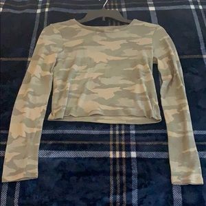 Camo crop Tee